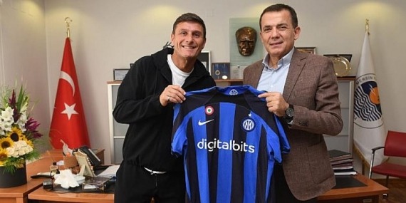 Başkan Abdullah Özyiğit, Javier Zanetti’yi ağırladı