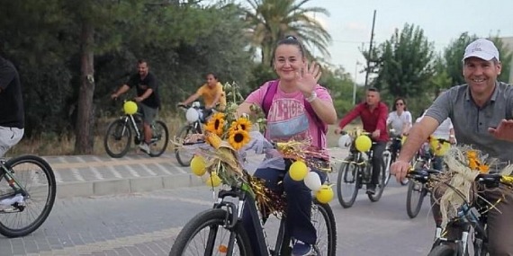 Kınık’ta Hasat Bisiklet Turu Düzenlendi