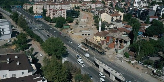Kuruçeşme Tramvay Hattı’nda çelik kirişler montaja hazırlanıyor