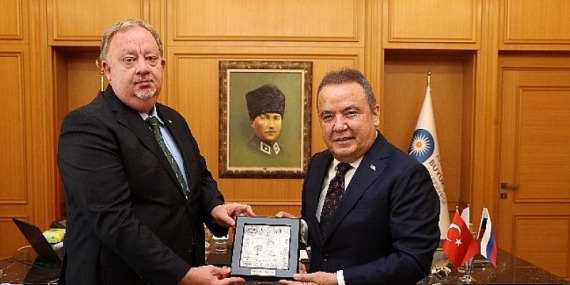 Rus Büyükelçi Yerhov’dan Başkan Böcek’e ziyaret