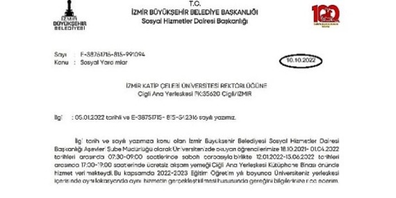 İzmir Büyükşehir Belediyesi Üniversitelilere yemek dağıtımı hakkında açıklama