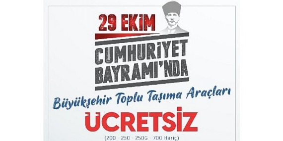 Kocaeli Büyükşehir’den 29 Ekim’de ücretsiz ulaşım