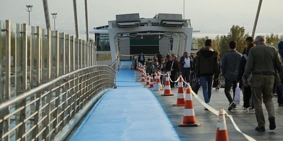 Mimar Sinan üstgeçidinde bisiklet yolu yapıldı