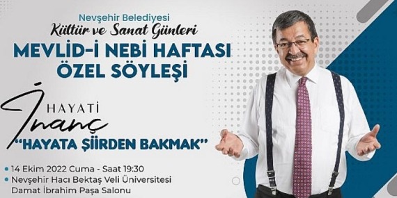 Nevşehir Belediyesi Kültür ve Sanat Günleri’nin Konuğu Hayati İnanç