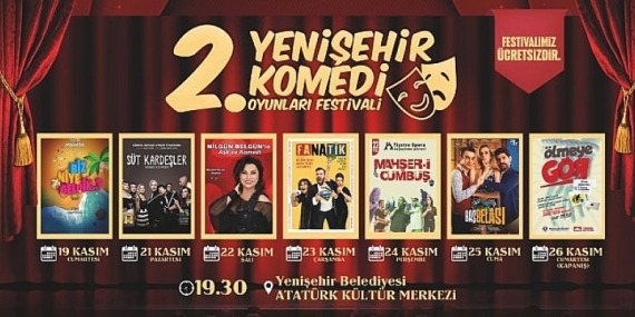 2. Yenişehir Komedi Oyunları Festivali Başlıyor