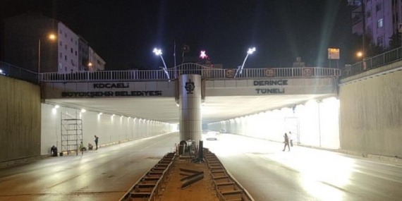 Derince Tüneli ışıl ışıl oldu
