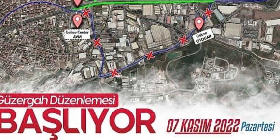 Kocaeli Büyükşehir’den güzergâh düzenlemesi