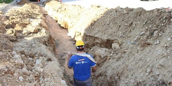 Manavgat’ta yağmur suyu çalışması