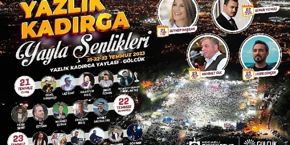 Gölcük Belediyesi Yazlık Kadırga Şenliği 21-22-23 Temmuz'da