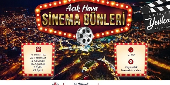 Nevşehir Belediyesi Açık Hava Sinema Günleri başlıyor