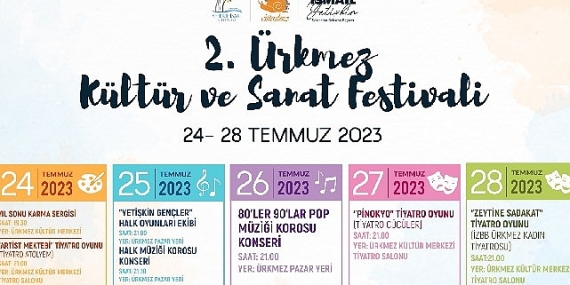 Ürkmez'de festival zamanı