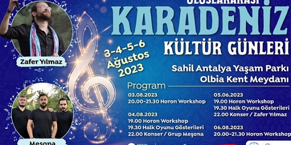 Antalya Büyükşehir Belediyesi Uluslararası Karadeniz Kültür Günleri etkinliği düzenliyor