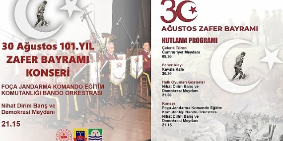 Foça'da 30 Ağustos Zafer Bayramı