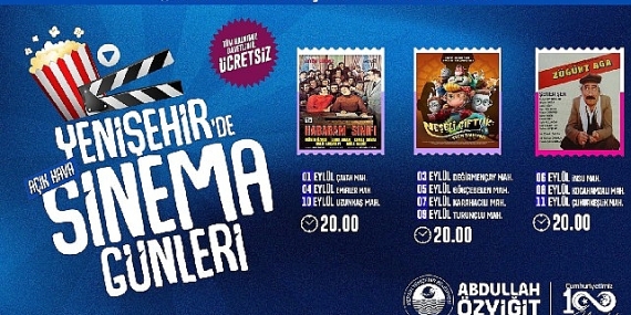 Yenişehir Belediyesi kırsal mahallelere açık hava sineması kuruyor