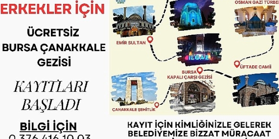 Ilgaz Belediyesi Kültür Gezileri erkeklere yönelik olarak devam ediyor