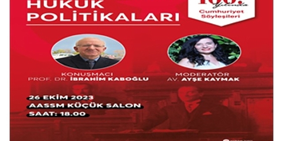 Cumhuriyet söyleşilerinin ilk konuğu Prof. Kaboğlu