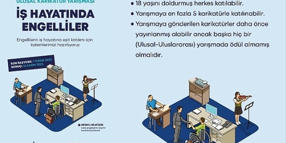 İş Hayatında Engelliler ulusal karikatür yarışması başvuruları başladı