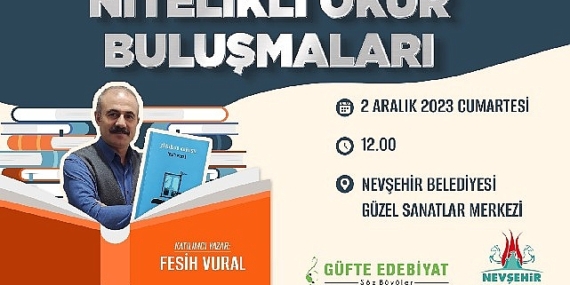 Güzel sanatlar merkezi'nde nitelikli okur buluşmaları başlıyor