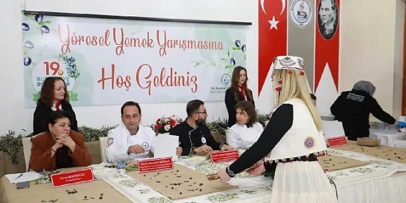 Burhaniye'de Zeytinyağlı Lezzetler Yarıştı