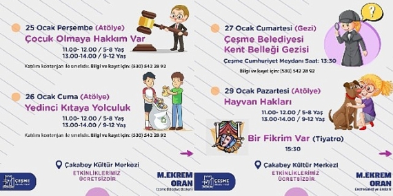 Çeşme Belediyesi'nden çocuklara Somestr hediyesi