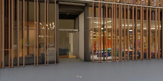 İnegöl'ün Teknoloji Donanımlı Nöbetçi Kitaphanesi Yükseliyor