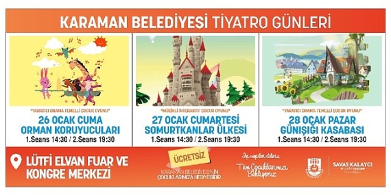 Karaman Belediyesi'nden çocuklara yarıyıl tatili hediyesi