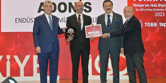 Adonis hızlı büyümesiyle TOBB Türkiye 100 listesine girdi