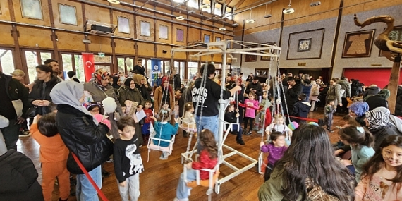 Çocuklar ara tatil şenliğinde doyasıya eğlendiler