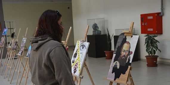 EÜ İletişim Fakültesinde “Uluslararası Kolaj Sergisi" açıldı