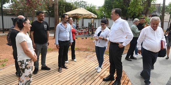 Başkan Abdullah Özyiğit Güven Park’taki yenileme çalışmalarını inceledi