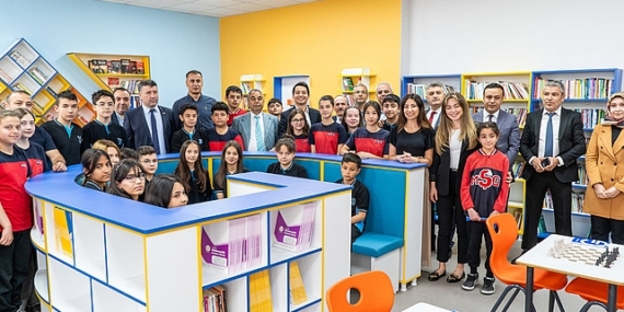 Gedik Yatırım’ın öğrencilere hediye ettiği üçüncü kütüphane Kayseri’de açıldı